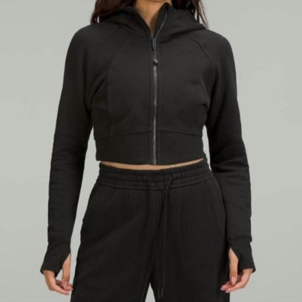 Lululemon Scuba full-zip Cropped hoodie black size 4